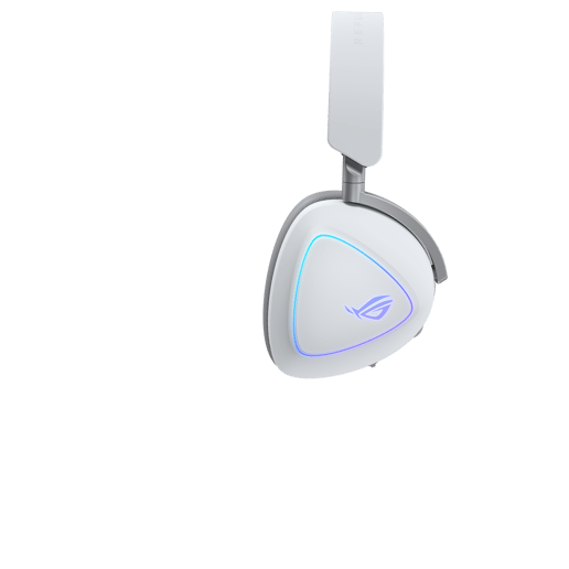 ASUS ROG Delta II Moonlight White Edition Tri-Mode Wireless Gaming Headset in White
